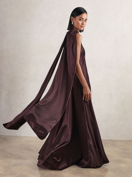 Reiss Dresses & Skirts - Reiss Elegant Satin Evening Gown in Deep Plum size 4 MSRP $600